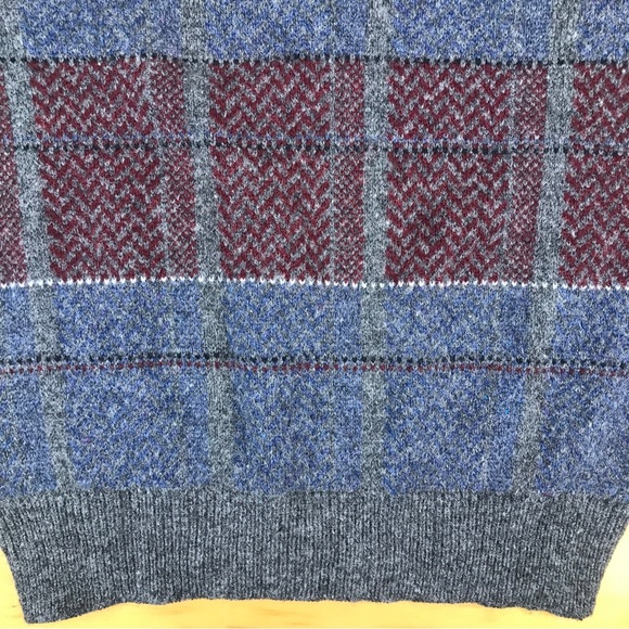 VTG Jantzen Wool Sweater Crewneck Gray Multicolor Made In USA EUC - Picture 4 of 11